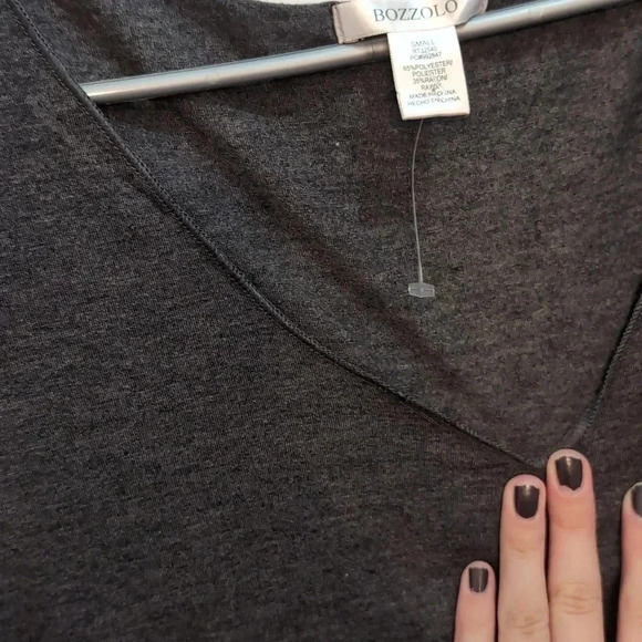 Bozzolo Dark Gray Tee Shirt - Round Neck - Picture 4 of 6